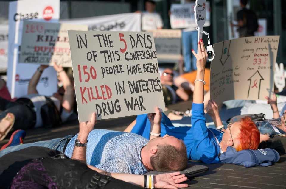 Protest at AIDS2018