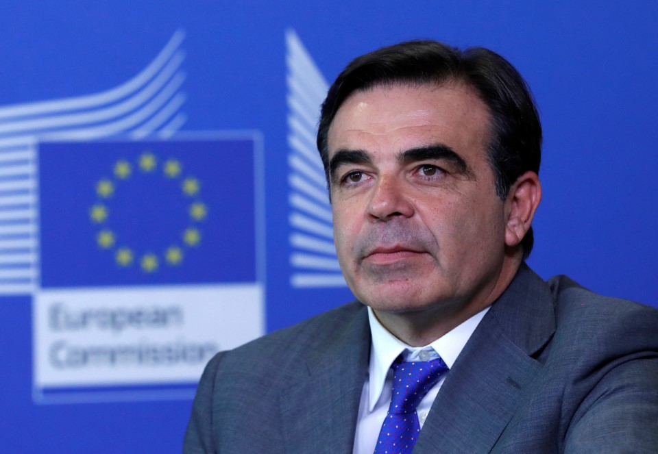 European Commission Spokesman Margaritis Schinas Attends A Press Conference At The European Commission Headquarters In Brussels