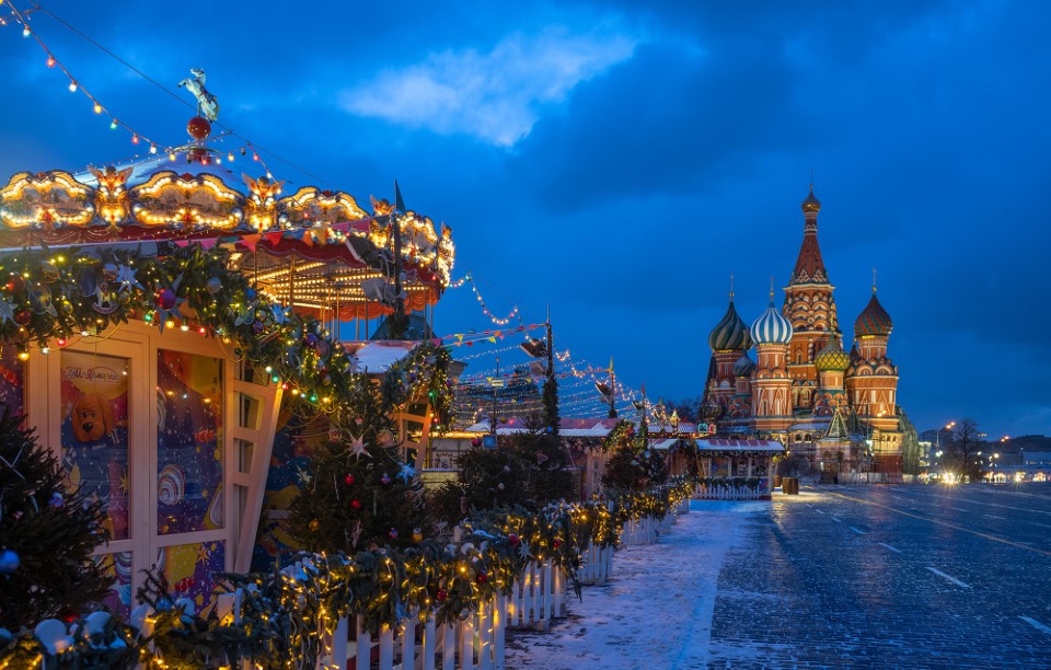 Russia Moscow Christmas Temples Evening St. Basil 579751 2000x1275