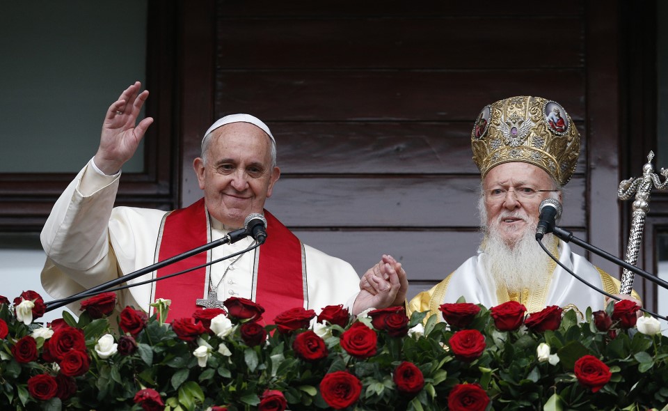 Pope Francis, Ecumenical Patriarch Bartholomew Of Constantinople Deliver Blessing In Istanbul