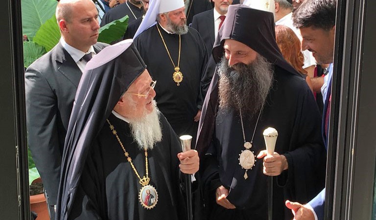 Οικουμενικός Πατριάρχης Βαρθολομαίος και Πατριάρχης Σερβίας Πορφύριος