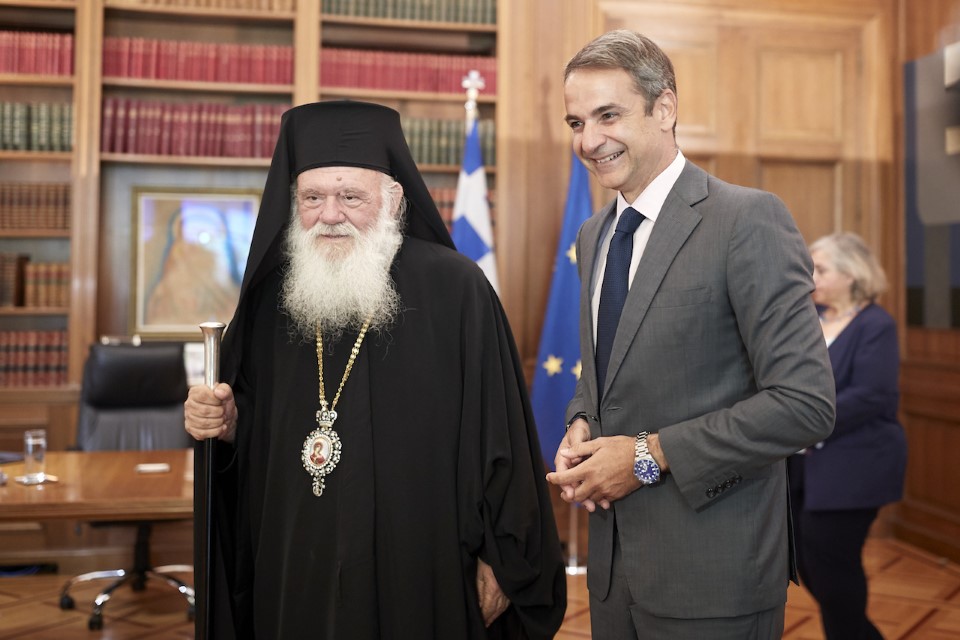 Αρχιεπίσκοπος Ιερώνυμος και Κωνσταντίνος Μητσοτάκης