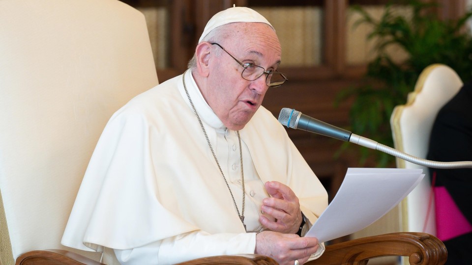 Pope Francis during his weekly general audience