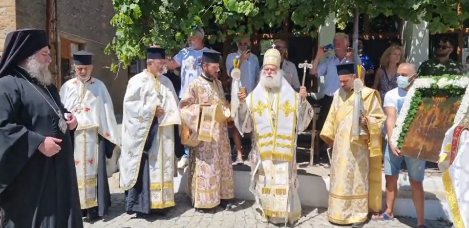 Ο Πατριάρχης Αλεξανδρείας Θεόδωρος την Παναγίας στην Ίμβρο