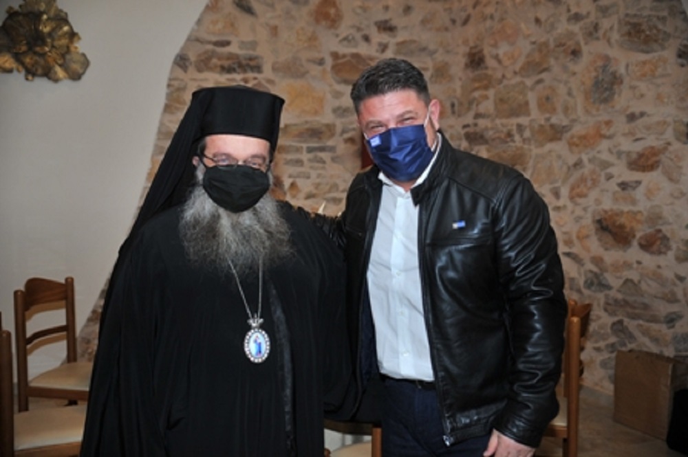 Nikos Chardalias With Metropolitam Of Chios (2)