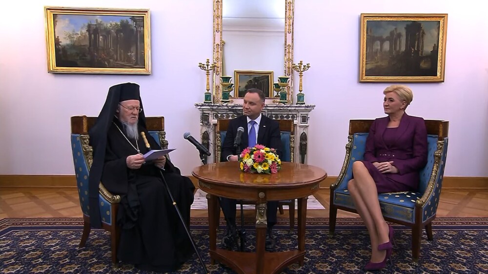 Statement By Ecumenical Patriarch Bartholomew At The Beginning Of The Meeting With The President And First Lady Of Poland