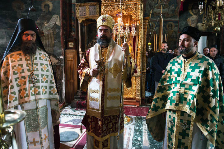 Mar 2022 arhijerejska liturgija u hilandaru