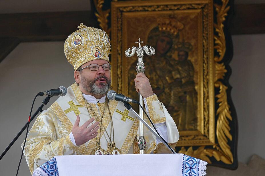 Primate Of The Ukrainian Greek Catholic Church Sviatoslav Shevchuk Addresses The Faithful During The