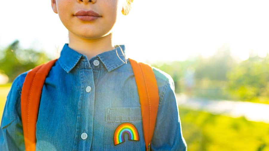 Child with rainbow edit