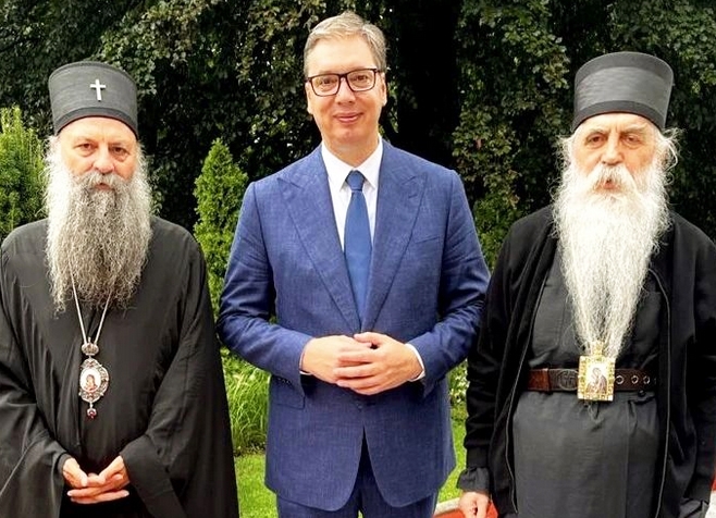 патријарх порфирије владика иринеј председни вучић