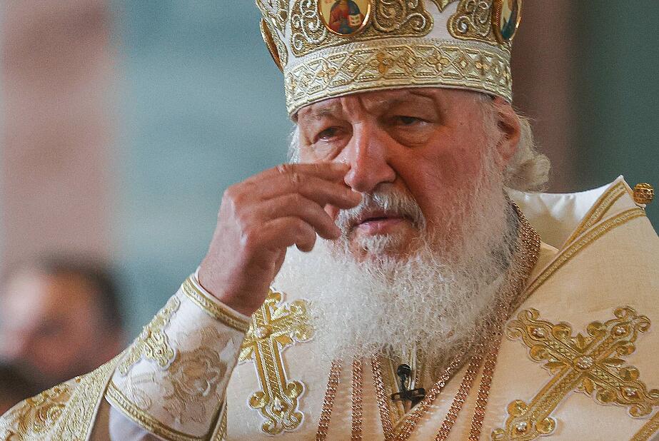 ST PETERSBURG, RUSSIA JULY 12, 2022: Patriarch Kirill of Moscow and All Russia conducts a service at the Peter and Pa