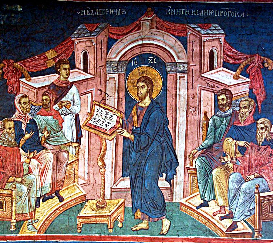 Jesus reads in synagogue1