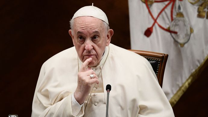 TOPSHOT ITALY VATICAN RELIGION POPE UNESCO EDUCATION