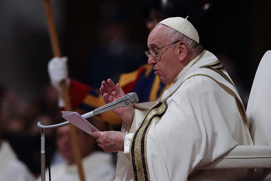 October 11 2022 POPE FRANCIS presides over the mass for the 60th anniversary of the beginning of the Second Vatican Co