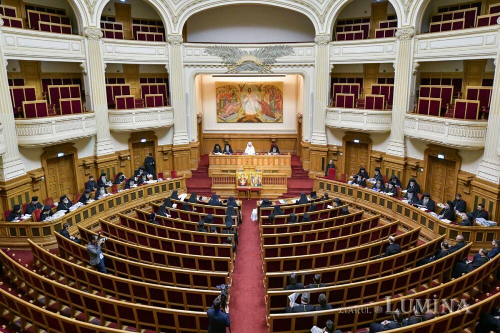 Intrunirea sfantului sinod la palatul patriarhiei