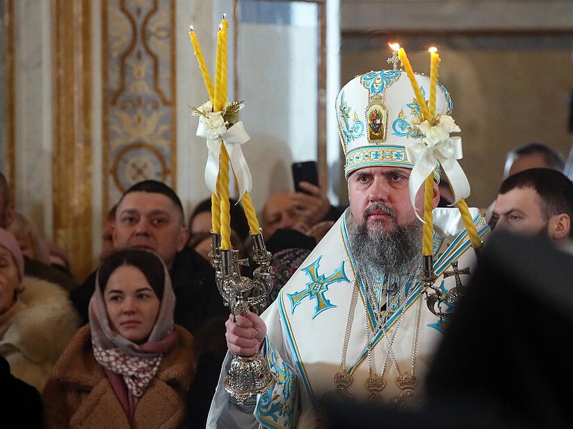 Metropolitan Epifanii holds Epiphany service at Kyiv Pechersk Lavra KYIV, UKRAINE JANUARY 19, 2023 Primate of the Or