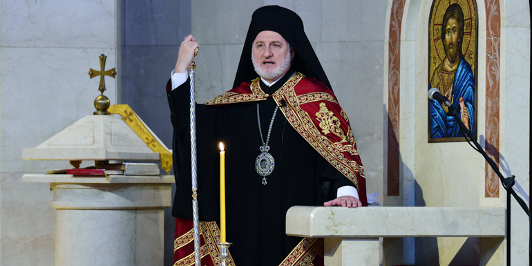 H.E. Archbishop Elpidophoros Officiated from the Throne at St. Nicholas Greek Orthodox Shrine Church in Flushing, NY and Officiated the Memorial Service for those who lost their lives in the 1974 Invasion of The Republic of Cyprus by Turkey.
