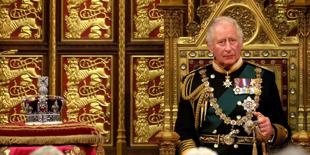 King charles III at the opening of parliament
