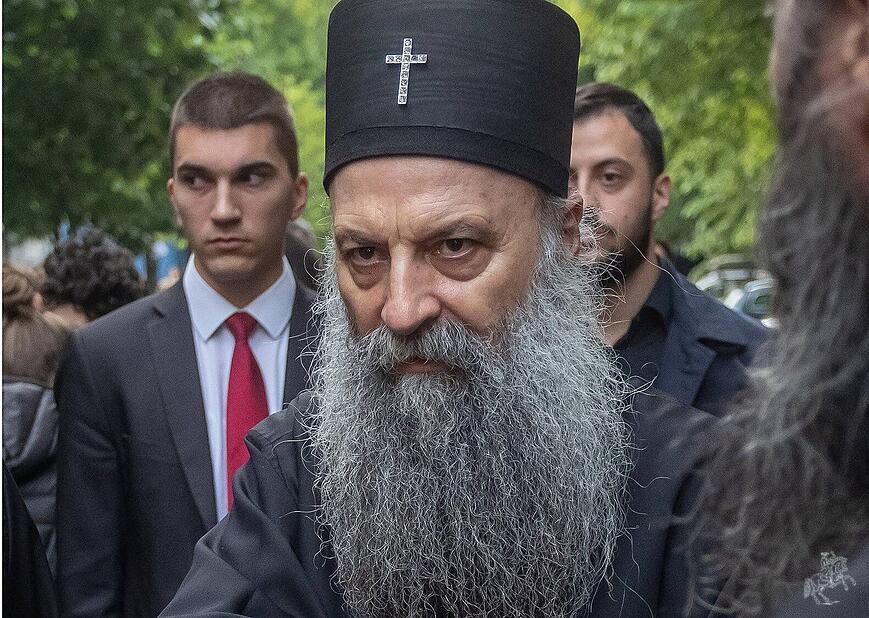 Patriarch Porfirije light candle in honour of school shooting victims in Belgrade Serbian Patriarch Porfirije speaks wit