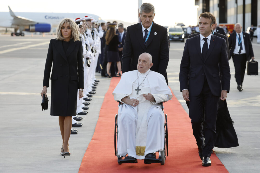 Pope Francis Visits Marseille With French President Macron