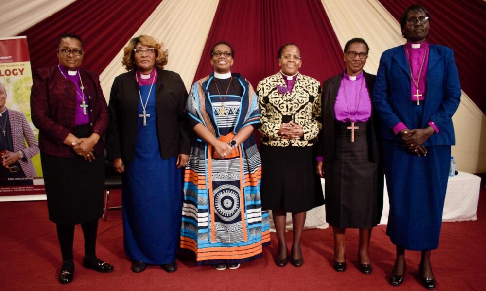 The Bishops pose for a photo after a public forum at the St. Pauls University