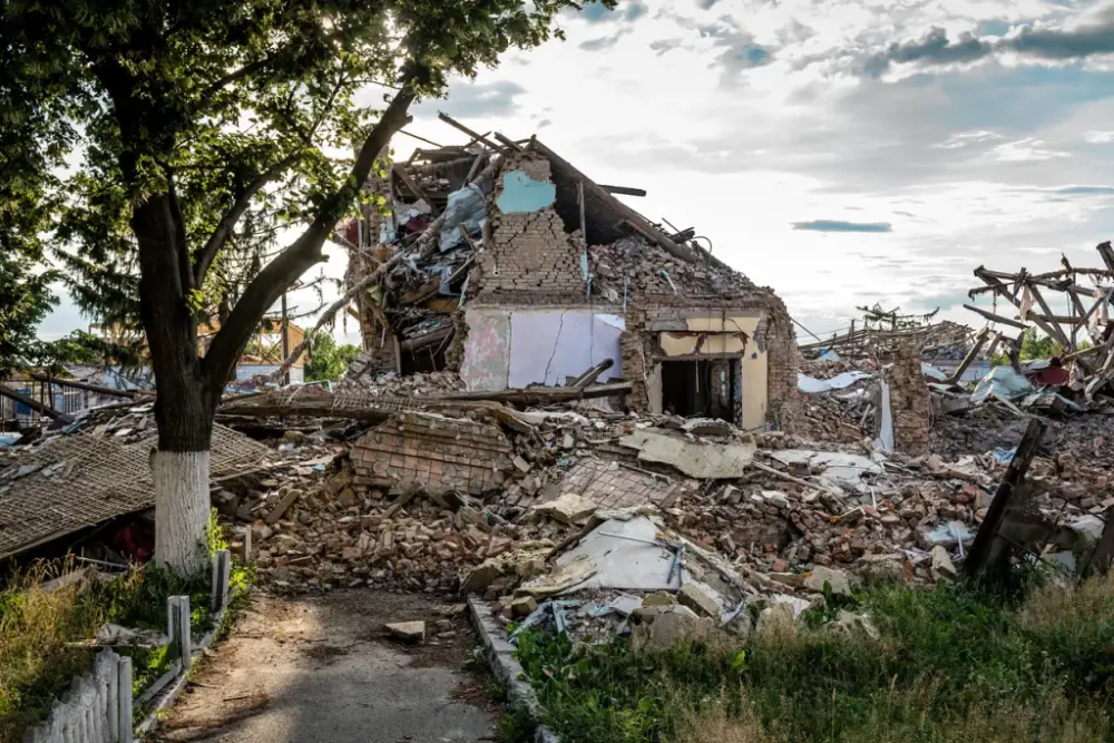 Destroyed ukraine house