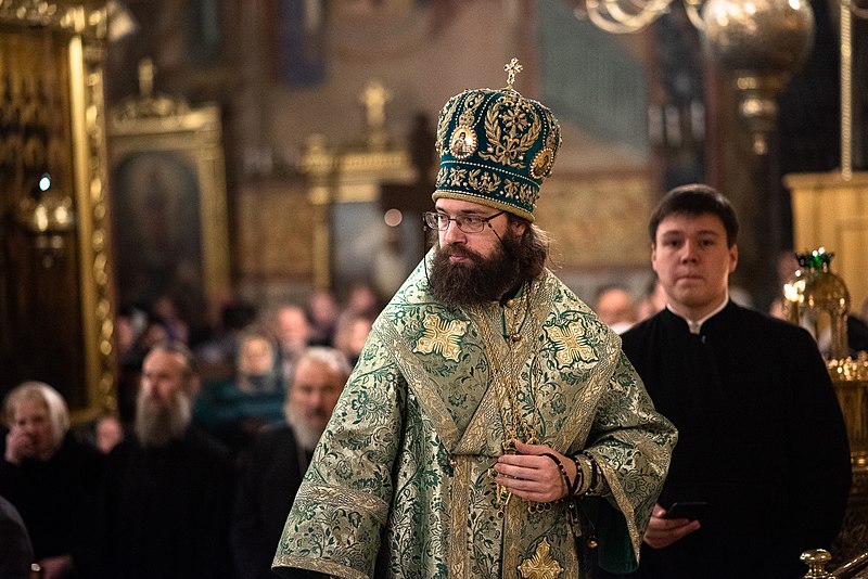 Епископ Савва (Тутунов) служит в Троице Сергиевой лавре, 7 октября 2018