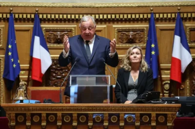 President Senat Gerard Larcher Prononce Discours Devant Charles Iii Senat Paris 21 Septembre 2023 Il Devrait Reelu Lundi 2 Octobre 0