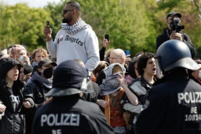 Germany Palestinians Demo Camp