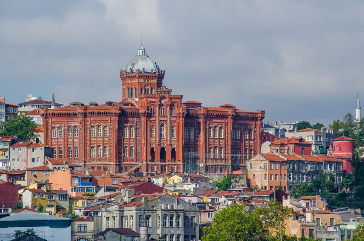 View,over,building,of,greek,lycee,for,the,fener,on