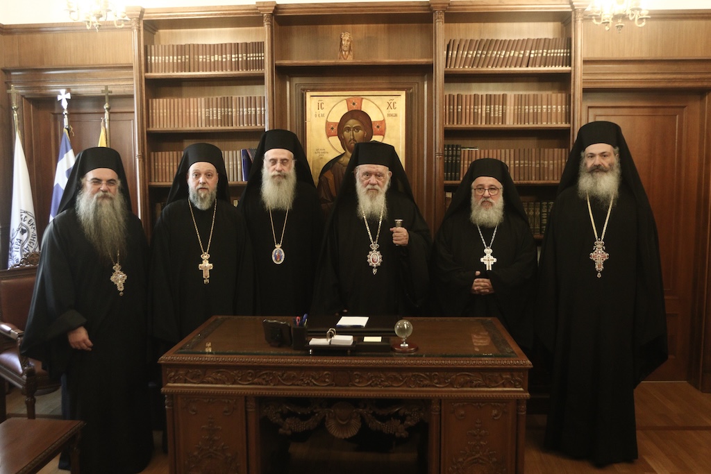 ΣΥΝΕΔΡΙΑΣΗ ΤΗΣ ΙΕΡΑΡΧΙΑΣ ΤΗΣ ΕΚΚΛΗΣΙΑΣ ΕΚΛΟΓΕς ΜΗΤΡΟΠΟΛΙΤΗ ΜΑΝΤΙΝΕΙΑΣ ΚΑΙ ΕΠΙΣΚΟΠΩΝ(ΧΡΗΣΤΟΣ ΜΠΟΝΗΣ//ΙΕΡΑ ΣΥΝΟΔΟΣ)