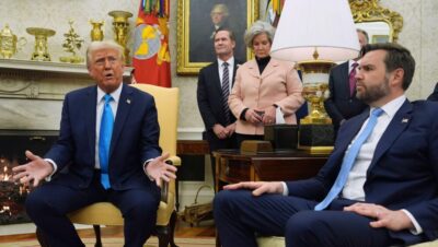 President Donald Trump Meets With Israel's Prime Minister Benjamin Netanyahu In The Oval Office Of The White House, Tuesday, Feb. 4, 2025, In Washington, As White House National Security Adviser Mike Walz, White House Chief Of Staff Susie Wiles And Vice P