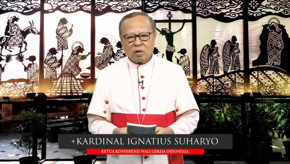 Kwi president ignatius cardinal suharyo hardjoatmodjo delivering his easter message to catholic diaspora on 7 may 2022