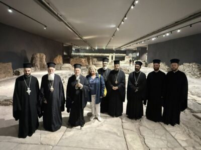 O oikoumenikos patriarchis sto stathmo venizelou sto metro thessalonikis 2