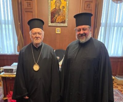 Synantisi tou mitropoliti zabias me ton oikoumeniko patriarchi 2