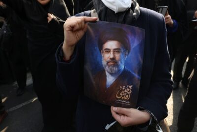 Iranians gather in support of new supreme leader in central Tehran