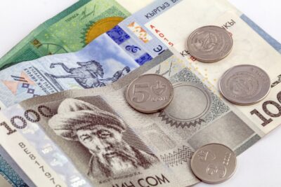 Som,,Current,Money,Of,Kyrgyzstan,With,Coins
