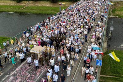 Traditional Corpus Christi procession in Przemysl