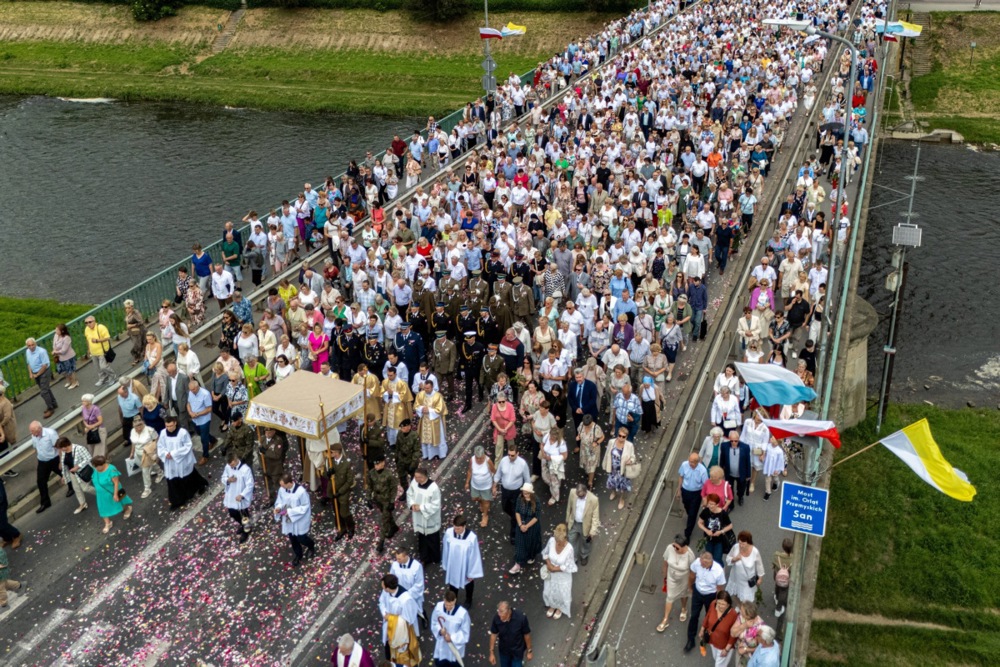 Traditional Corpus Christi procession in Przemysl